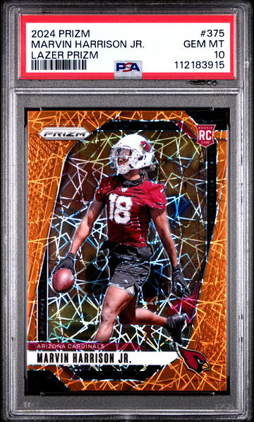 2024 Prizm Prizms Lazer Marvin Harrison Jr. #375 PSA 10