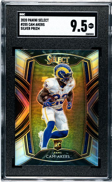 2020 Panini Select #255 Cam Akers Silver Prizm SGC 9.5 