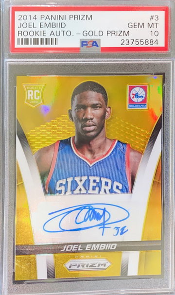 Joel Embiid gold auto 10