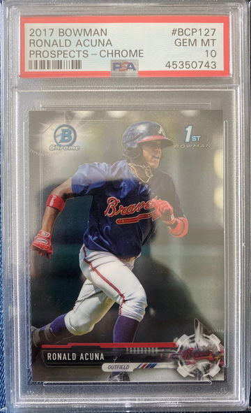 Ronald Acuna 1st Bowman Chrome PSA 10