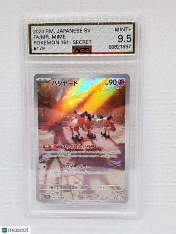 2023 Pokemon 151 Mr. Mime #179 AGS 9.5