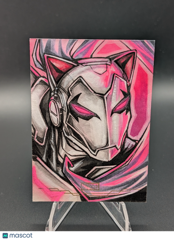 2026 Marvel Chrome Iron Cat by Matthieu Perrais Sketch Card 1/1 Gold Foil