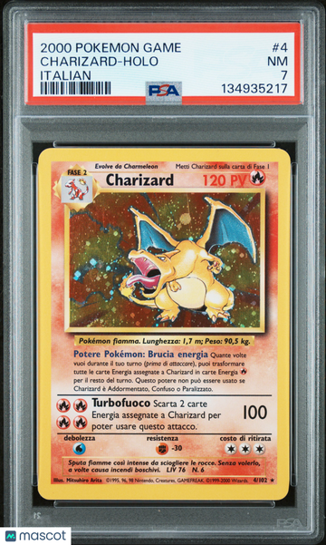2000 Pokemon Game Charizard Holo Italian PSA 7 #4