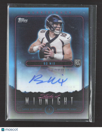 2024 Topps Midnight Football Stroke of Midnight Bo Nix #SMA-BN RC
