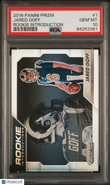 2016 Panini Prizm Rookie Introduction Jared Goff #1 PSA 10