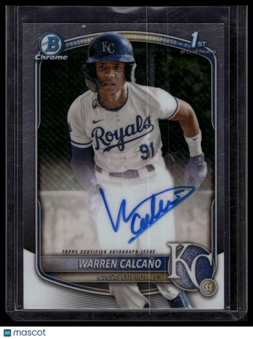 2025 Bowman Chrome Warren Calcaño #CPA-WC Prospect Autographs AU