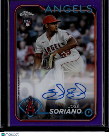 2024 Topps Chrome José Soriano #RA-JS Purple Refractor /250 RC