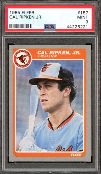 1985 Fleer #187 Cal Ripken Jr. Orioles HOF PSA 9 MINT