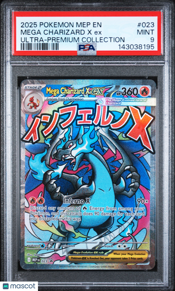 Mega Evolution Mega Charizard X EX Holo Black Star Promo PSA 9 #023
