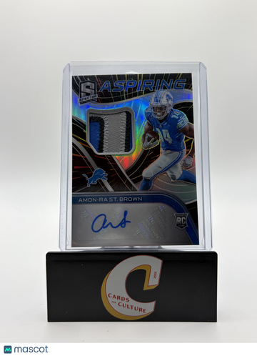 2021 Panini Spectra Prizm Aspiring Amon-Ra St. Brown #APA-ASB /60 Patch RC Memorabilia