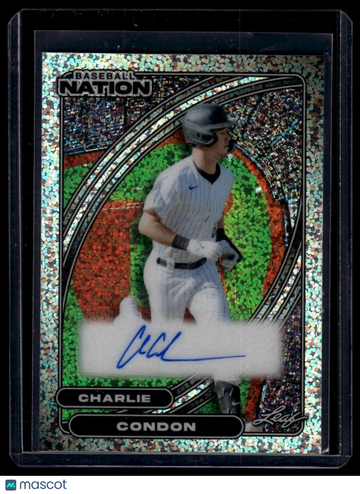 2026 Leaf Baseball Nation Charlie Condon #BA-CC2 Base Autographs Sparkles Silver SN AU
