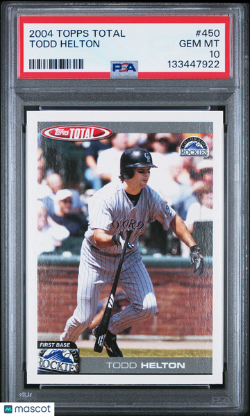 2004 Topps Total Todd Helton #450 PSA 10