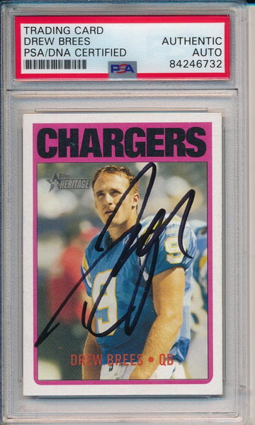 Drew Brees San Diego Chargers Signed 2005 Topps Card #32 PSA/DNA 155128