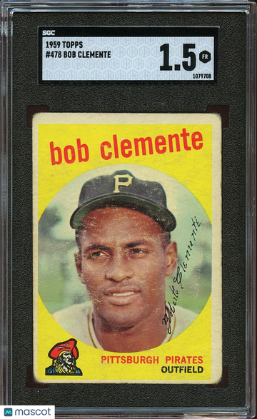 1959 Topps Roberto Clemente #478 SGC 1.5