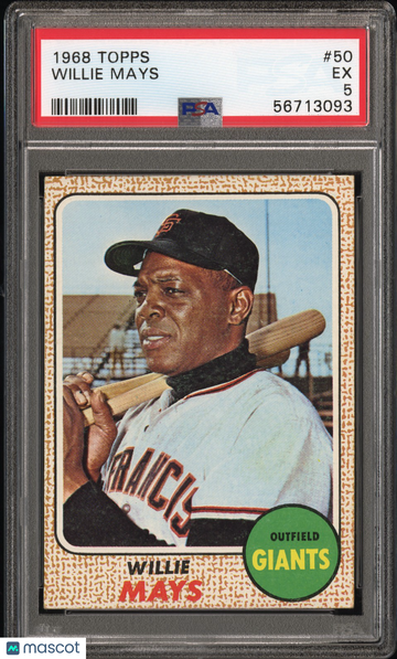 1968 Topps Willie Mays #50 PSA 5