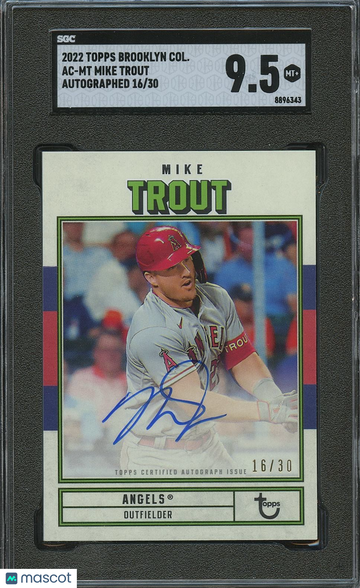 2022 Topps Mike Trout #AC-MT Autograph 30 SGC 9.5 Topps