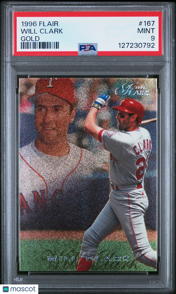 1996 Flair Will Clark #167 Gold PSA 9