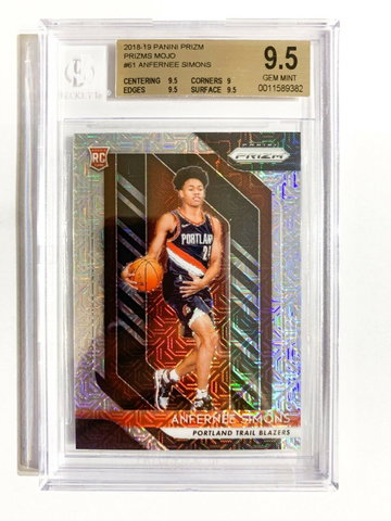 Anfernee Simons 2018 Panini Prizm Mojo Rookie RC #/25 BGS 9.5 GEM MINT PORTLAND