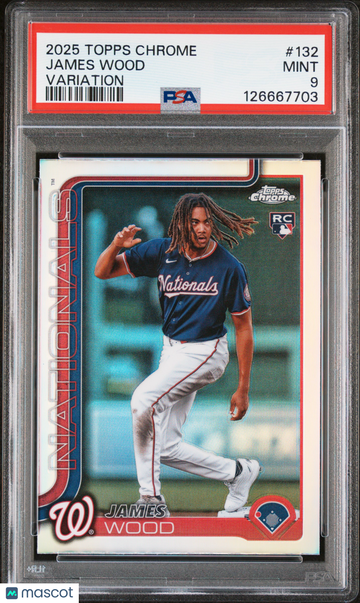 2025 Topps Chrome James Wood #132 Variation PSA 9