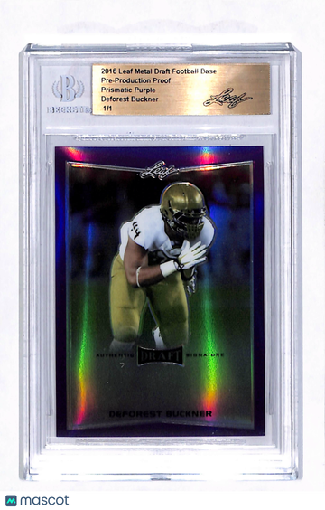 2016 Leaf Metal Draft Football DeForest Buckner Prismatic Purple 1/1 Pre-Production Proof