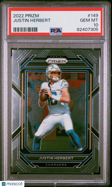 2022 Panini Prizm Justin Herbert #149 PSA 10