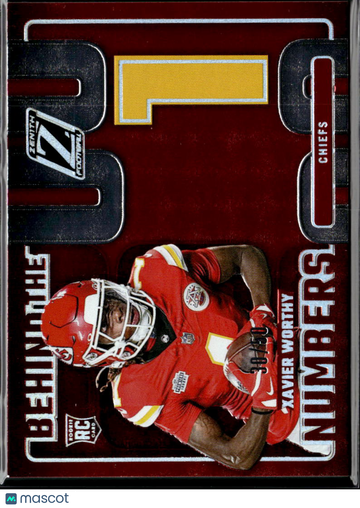 Xavier Worthy 2024 Panini Zenith Football Behind the Numbers RC /06 Kansas City Chiefs