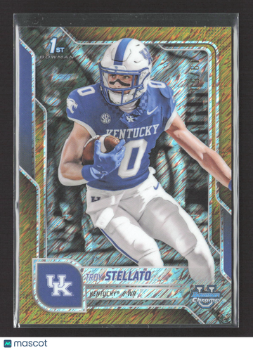 2025 Bowman Chrome University Troy Stellato #129 RayWave 19/50