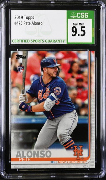 2019 Topps 475 Pete Alonso RC CSG 9.5 Gem Mint