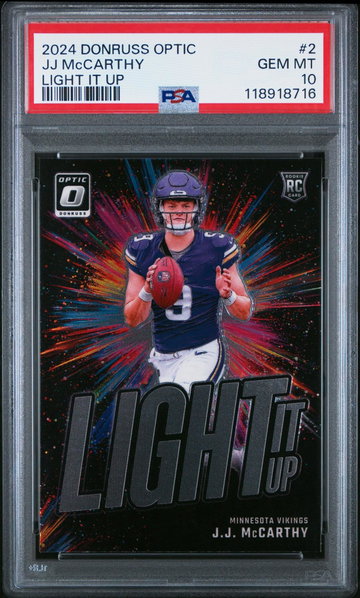 2024 Donruss Optic JJ Mccarthy #2 PSA 10