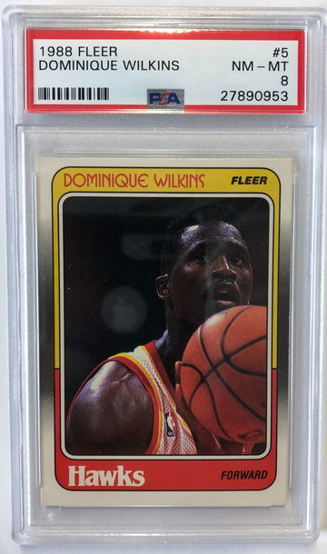 1988 Fleer Dominique Wilkins PSA 8 #5