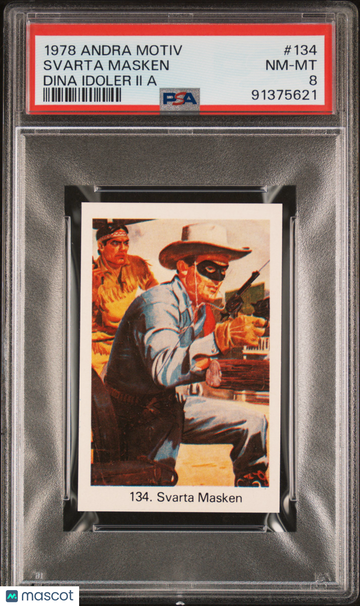 1978 Andra Motiv Dina Idoler II A Svarta Masken #134 PSA 8