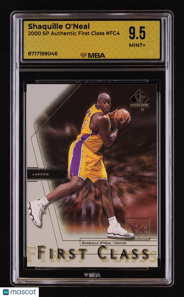 2000 SP Authentic First Class Shaquille O'Neal #FC4 MBA 9.5