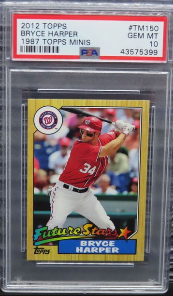 2012 Topps BRYCE HARPER 1987 Future Stars ROOKIE PSA 10 Low Pop!