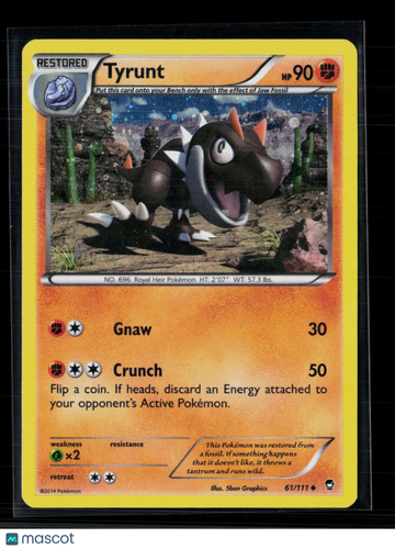 Pokemon 2014 Phantom Forces Tyrunt #61/111