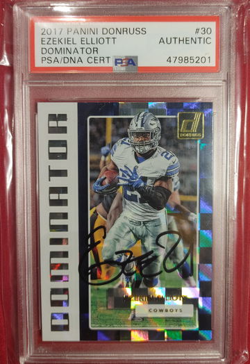 2017 Donruss Dominators Ezekiel Elliott Autographed Dallas Cowboys