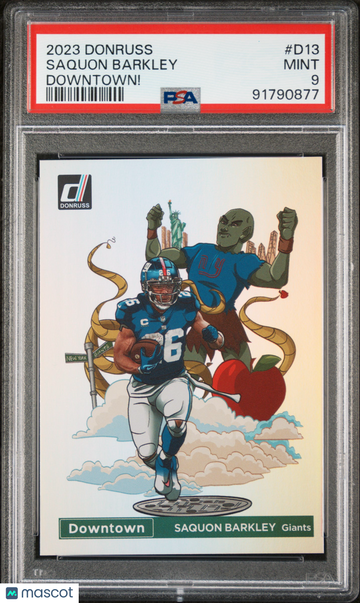 2023 Panini Donruss Downtown! Saquon Barkley #D13 PSA 9