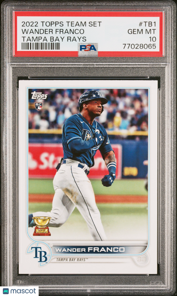 2022 Topps Team Set Tampa Bay Rays Wander Franco #TB1 PSA 10