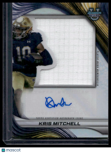 2024 Bowman University Best Kris Mitchell #PJA-KM Prospect Jumbo Relic Autographs MEM,AU