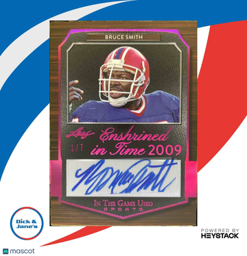 N/A2024 Leaf In the Game Used 2024 Leaf In the Game Used BRUCE SMITH ROD WOODSON Purple /1