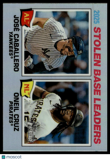 2026 Topps Heritage 2025 Stolen Base Leaders (Jose Caballero / Oneil Cruz) #4 Chrome Refractors