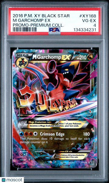 2016 Pokemon Xy Black Star Promo M Garchomp EX Promo-Premium Coll. PSA 4 #XY168