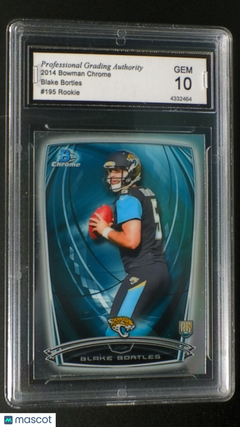 2014 Bowman Chrome Blake Bortles #195 Rookie RC PGA 10