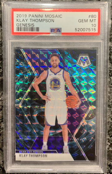 2019-20 Panini Mosaic Klay Thompson Genesis #80 PSA 10 Gem Mint