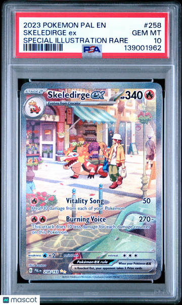 2023 Pokemon Pal EN-Paldea Evolved Skeledirge EX Special Illustration Rare PSA 10 #258