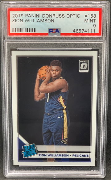 Zion Williamson 2019 Panini Donruss Optic PSA 9