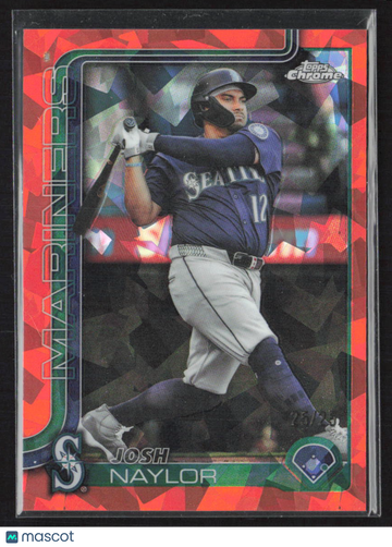 2025 Topps Chrome Update Series Josh Naylor #USC62 Red Sapphire /25