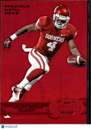 Kenny Stills 2013 SkyBox Metal Universe Precious Metal Gems Red Oklahoma Sooners