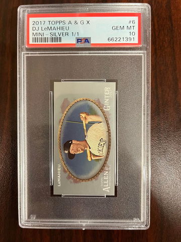 2017 Topps ALlen & Ginter X DJ LeMahieu Mini Silver 1 of 1