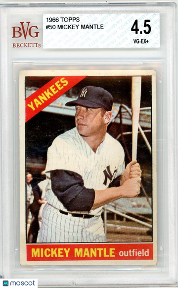 1966 Topps Mickey Mantle #50 BVG 4.5