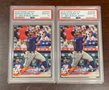 (2) 2018 Topps Update Ronald Acuna Jr. PSA 10
